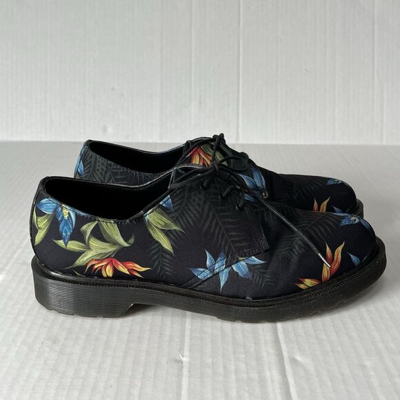 Dr Martens Lester Hawaiian Floral Print 3-Eye Oxford Shoes Mens 11 Womens 12